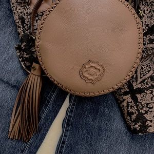 Crossbody Pebble Leather Putty/tan orYANY Canteen Bag